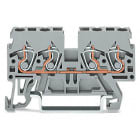 WAGO ELETTRONICA - Morsetto passante per 4 conduttori.2,5 mm².marcatura centrale e laterale.grigio