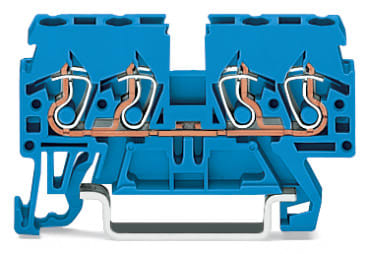 WAGO ELETTRONICA - Morsetto passante per 4 conduttori.2,5 mm².adatto per applicazioni Ex-i.blu