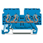 WAGO ELETTRONICA - Morsetto passante per 4 conduttori.2,5 mm².adatto per applicazioni Ex-i.blu