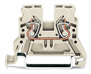 WAGO ELETTRONICA - Morsetto passante per 2 conduttori.2,5 mm².adatto per applicazioni Ex e II.grigio chiaro