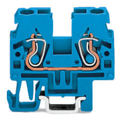 WAGO ELETTRONICA - Morsetto passante per 2 conduttori.2,5 mm².adatto per applicazioni Ex-i.blu