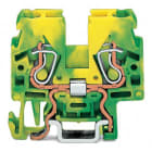 WAGO ELETTRONICA - Morsetto di terra per 2 conduttori.2,5 mm².slot per marcatura laterali.verde-giallo