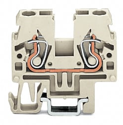 WAGO ELETTRONICA - Morsetto passante per 2 conduttori.2,5 mm².adatto per applicazioni Ex e II.grigio chiaro
