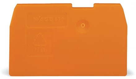 WAGO ELETTRONICA - Piastra terminale e intermedia.spessore 1 mm.arancione