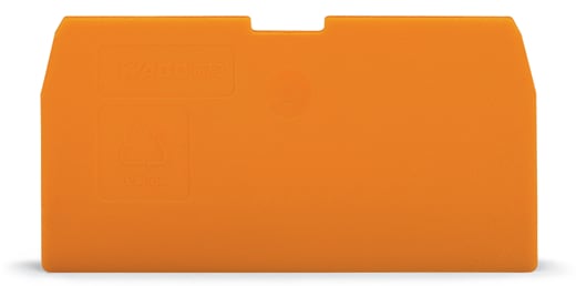 WAGO ELETTRONICA - Piastra terminale e intermedia.spessore 1 mm.arancione