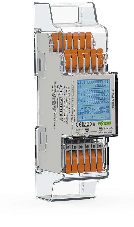 WAGO ELETTRONICA - Contatore di energia (MID).per la connessione del trasformatore.1 A / 5 A