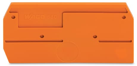 WAGO ELETTRONICA - Piastra terminale e intermedia.spessore 2,5 mm.arancione