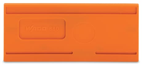 WAGO ELETTRONICA - Piastra di separazione.spessore 2 mm.sporgente.arancione