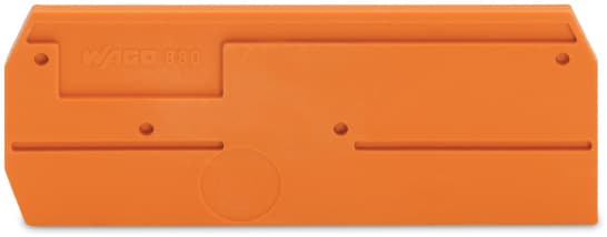 WAGO ELETTRONICA - Piastra terminale e intermedia.spessore 2,5 mm.arancione
