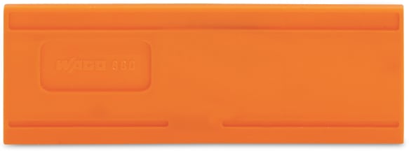 WAGO ELETTRONICA - Piastra di separazione.spessore 2 mm.sporgente.arancione