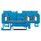 WAGO ELETTRONICA - Morsetto passante per 3 conduttori.4 mm².con presa per test.blu
