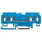 WAGO ELETTRONICA - Morsetto passante per 4 conduttori.4 mm².con presa per test.blu