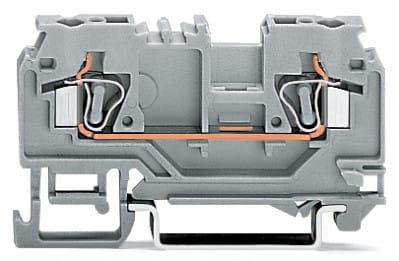 WAGO ELETTRONICA - Morsetto passante per 2 conduttori.4 mm².con presa per test.grigio