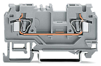 WAGO ELETTRONICA - Morsetto passante per 2 conduttori.4 mm².con presa per test.grigio