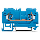 WAGO ELETTRONICA - Morsetto passante per 2 conduttori.4 mm².con presa per test.blu