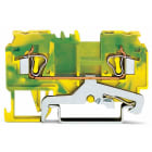 WAGO ELETTRONICA - Morsetto di terra per 2 conduttori.4 mm².marcatura centrale e laterale.verde-giallo