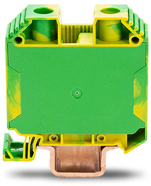 WAGO ELETTRONICA - Morsetto di terra per 2 conduttori.35 mm².CONNESSIONE A VITE.verde-giallo