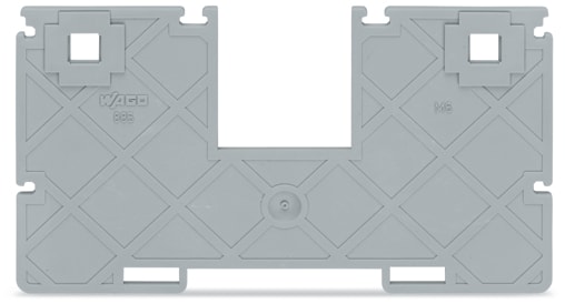 WAGO ELETTRONICA - Piastra di separazione con presa per ponticello a barre.spessore 2 mm.larghezza 102,3 mm.grigio