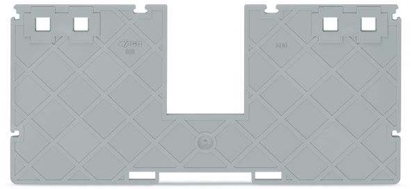 WAGO ELETTRONICA - Piastra di separazione con presa per ponticello a barre.spessore 2 mm.larghezza 157 mm.grigio