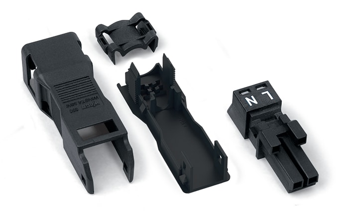 WAGO ELETTRONICA - Presa.con custodia antistrappo.2 poli.nero 890-102