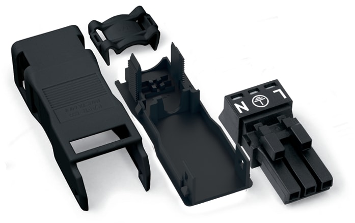 WAGO ELETTRONICA - Presa.con custodia antistrappo.3 poli.nero 890-103