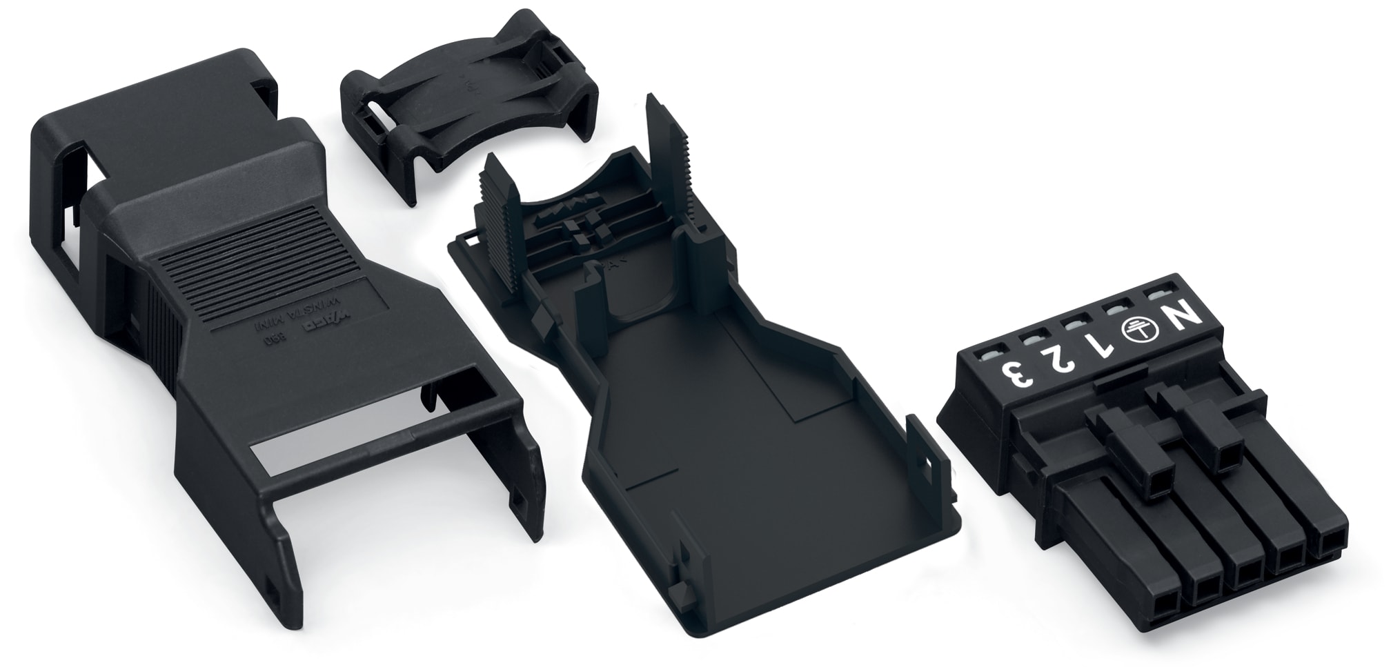 WAGO ELETTRONICA - Presa.con custodia antistrappo.5 poli.nero 890-105