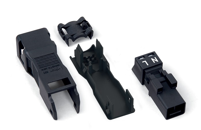 WAGO ELETTRONICA - Spina.con custodia antistrappo.2 poli.nero