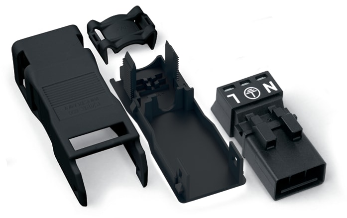 WAGO ELETTRONICA - Spina.con custodia antistrappo.3 poli.nero 890-113