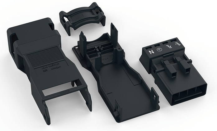 WAGO ELETTRONICA - Spina.con custodia antistrappo.4 poli.nero