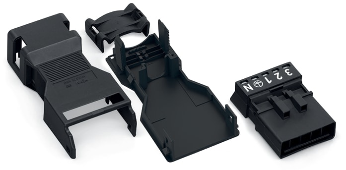 WAGO ELETTRONICA - Spina.con custodia antistrappo.5 poli.nero