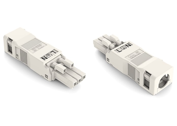 WAGO ELETTRONICA - Presa.con custodia antistrappo.3 poli.bianco 890-123