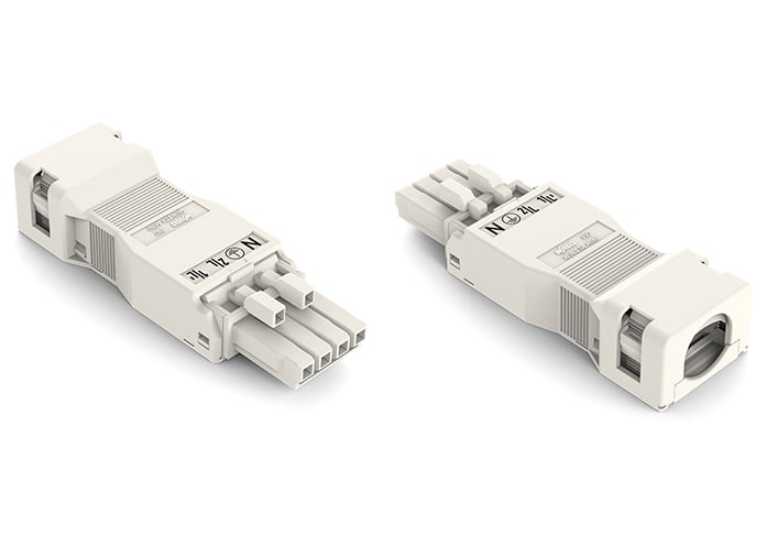 WAGO ELETTRONICA - Presa.con custodia antistrappo.4 poli.bianco