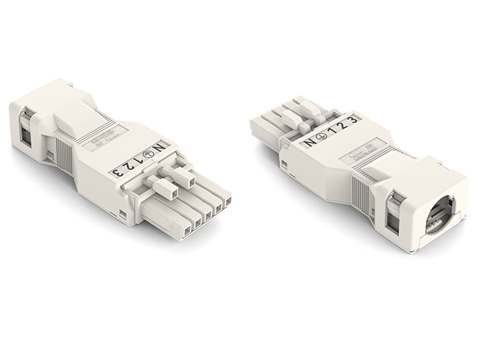 WAGO ELETTRONICA - Presa.con custodia antistrappo.5 poli.bianco