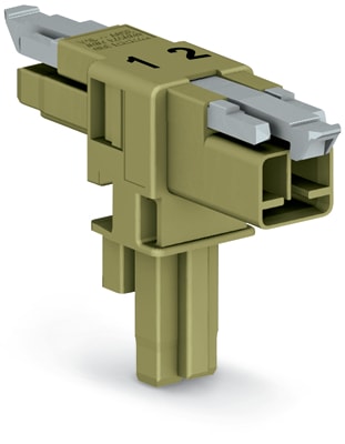 WAGO ELETTRONICA - Distributore tipo T.2 poli.Cod. B.verde chiaro 890-1602