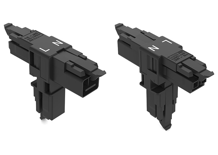 WAGO ELETTRONICA - Distributore tipo T.2 poli.Cod. A.nero