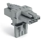 WAGO ELETTRONICA - Distributore tipo T.4 poli.Cod. B.grigio