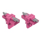WAGO ELETTRONICA - Distributore tipo T.4 poli.Cod. B.rosa