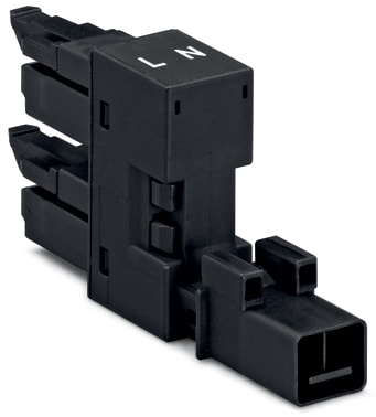 WAGO ELETTRONICA - Distributore tipo h.2 poli.Cod. A.nero 890-1634