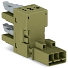 WAGO ELETTRONICA - Distributore tipo h.3 poli.Cod. B.verde chiaro