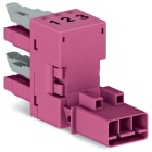 WAGO ELETTRONICA - Distributore tipo h.3 poli.Cod. B.rosa