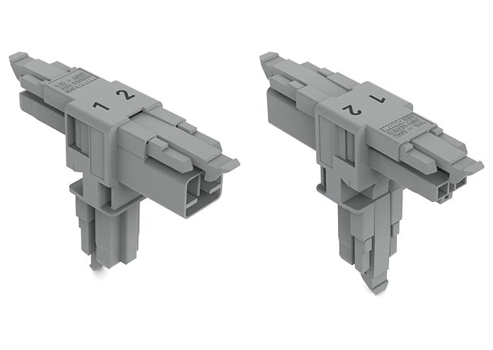 WAGO ELETTRONICA - Distributore tipo T.2 poli.Cod. B.grigio 890-1701