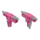 WAGO ELETTRONICA - Distributore tipo T.2 poli.Cod. B.rosa
