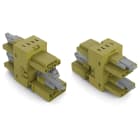 WAGO ELETTRONICA - connettore distribuzione a 3 vie.4 poli.Cod. B.verde chiaro 890-1735