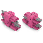 WAGO ELETTRONICA - connettore distribuzione a 3 vie.4 poli.Cod. B.rosa