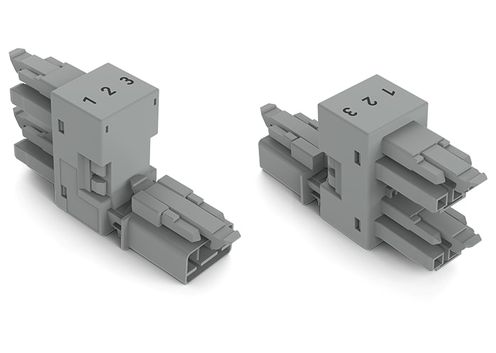 WAGO ELETTRONICA - Distributore tipo h.3 poli.Cod. B.grigio