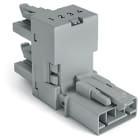WAGO ELETTRONICA - Distributore tipo h.4 poli.Cod. B.grigio 890-1781