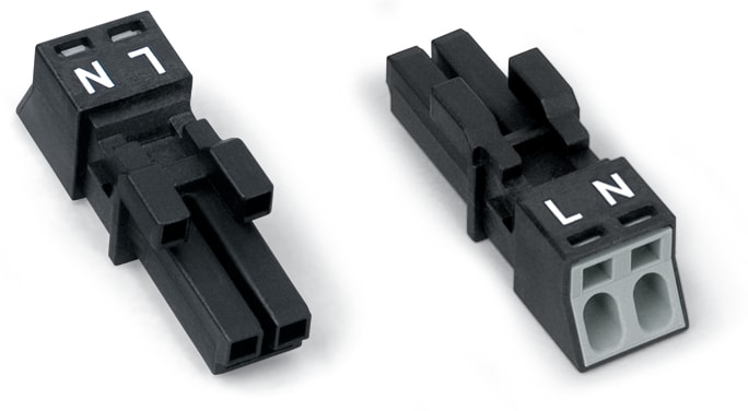 WAGO ELETTRONICA - Presa.2 poli.Cod. A.nero 890-202