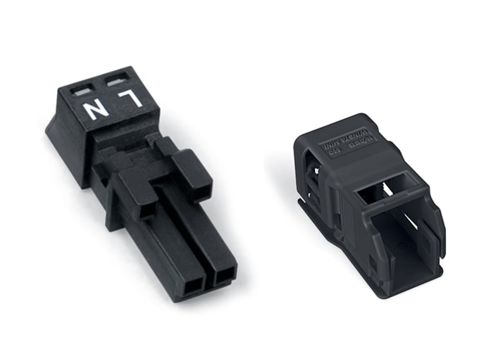 WAGO ELETTRONICA - Presa.con custodia antistrappo.2 poli.nero