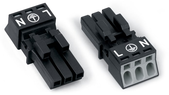 WAGO ELETTRONICA - Presa.3 poli.Cod. A.nero 890-203