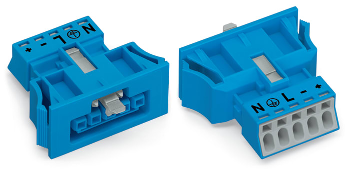 WAGO ELETTRONICA - Presa con innesto a scatto.5 poli.Cod. I.blu